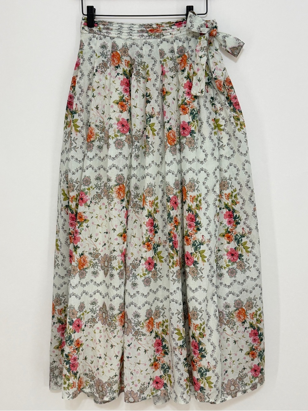 Anthropologie Floral Crossover Wrap Maxi Skirt Size 6